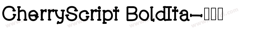 CherryScript BoldIta字体转换